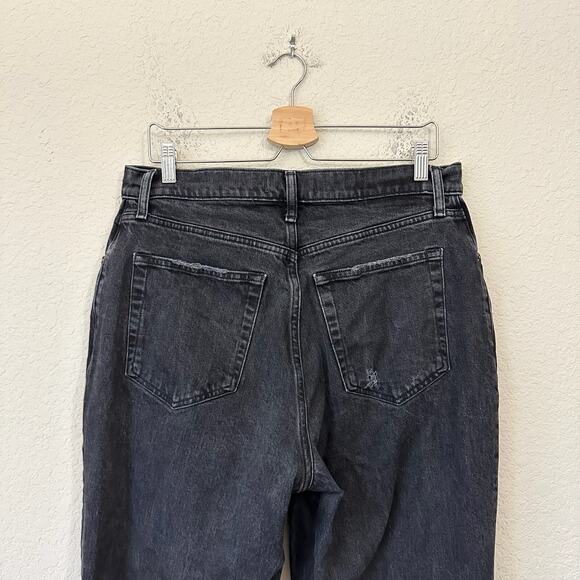 ABERCROMBIE & FITCH Curve Love 90s Straight Jeans Black Ultra HR - Picture 5 of 14